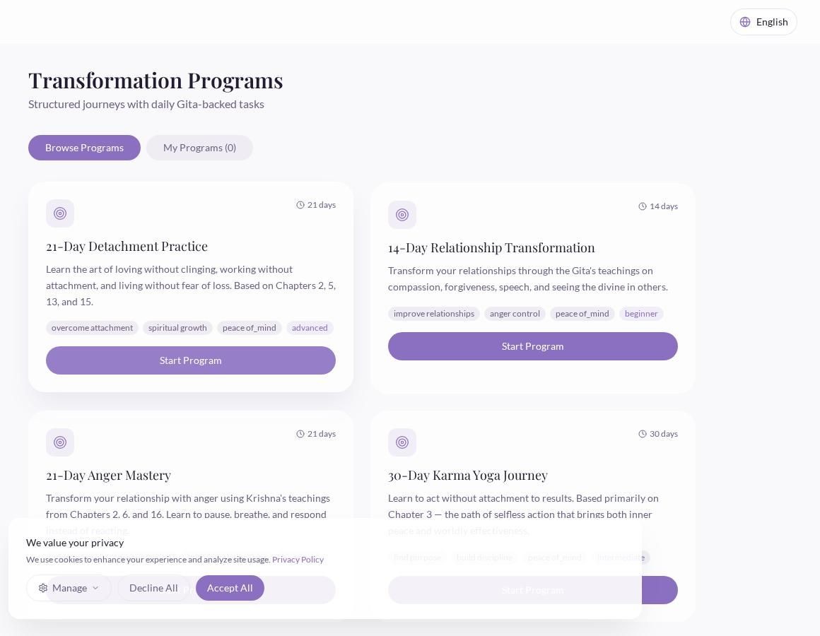 Transformation Programs
